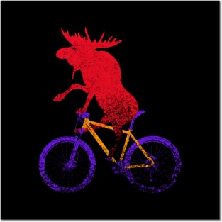 Mountain Bike Moose Posters and Art